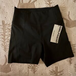 Girlfriend Collective High Waist Black Shorts